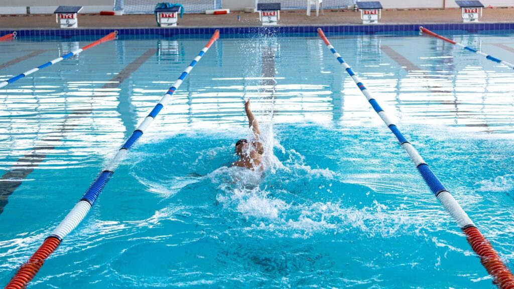 Swimmer swimming in the pool